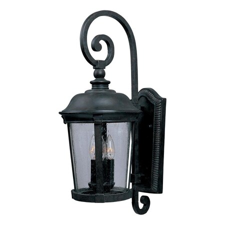 Maxim Three Light Bronze Seedy Glass Wall Lantern 40095CDBZ